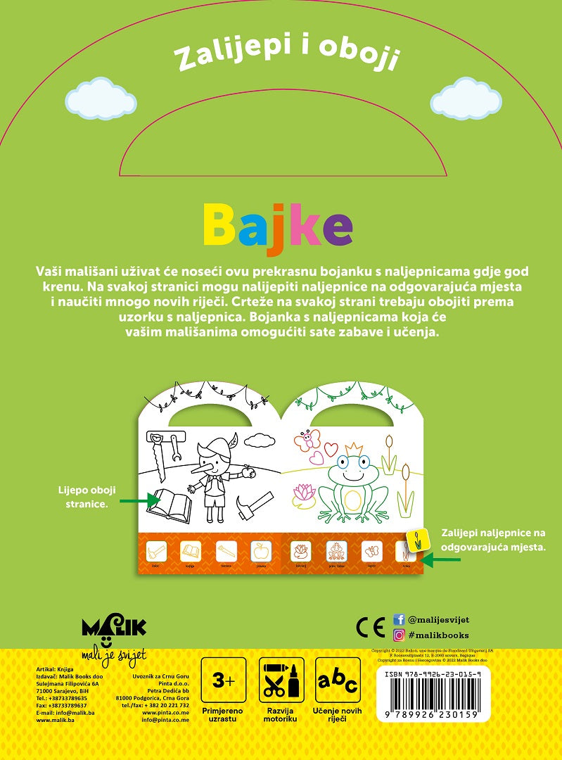 Zalijepi i oboji, bajke (dob 3+)