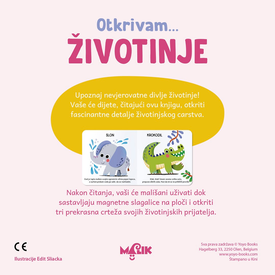 Otkrivam… životinje, knjiga i magnetne puzzle
